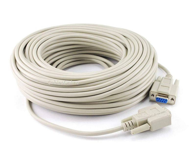CablesOnline 100ft DB9 Serial Male to Female 9-Wire Straight Thru Extension Cable (S-3100)