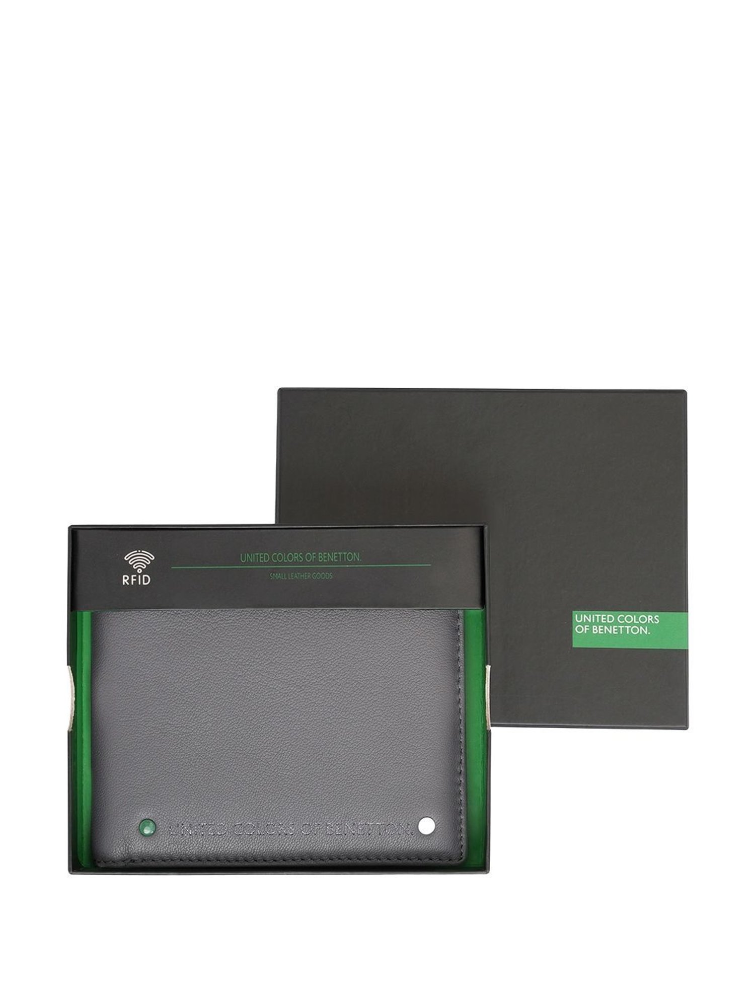 United Colors of Benetton Tereza Grey Casual Leather Bi-Fold Wallet for men