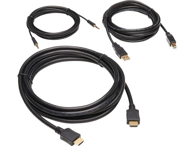 TRIPP LITE 10 ft. HDMI KVM Cable Kit - 4K HDMI, USB 2.0, 3.5 mm Audio (M/M), Black