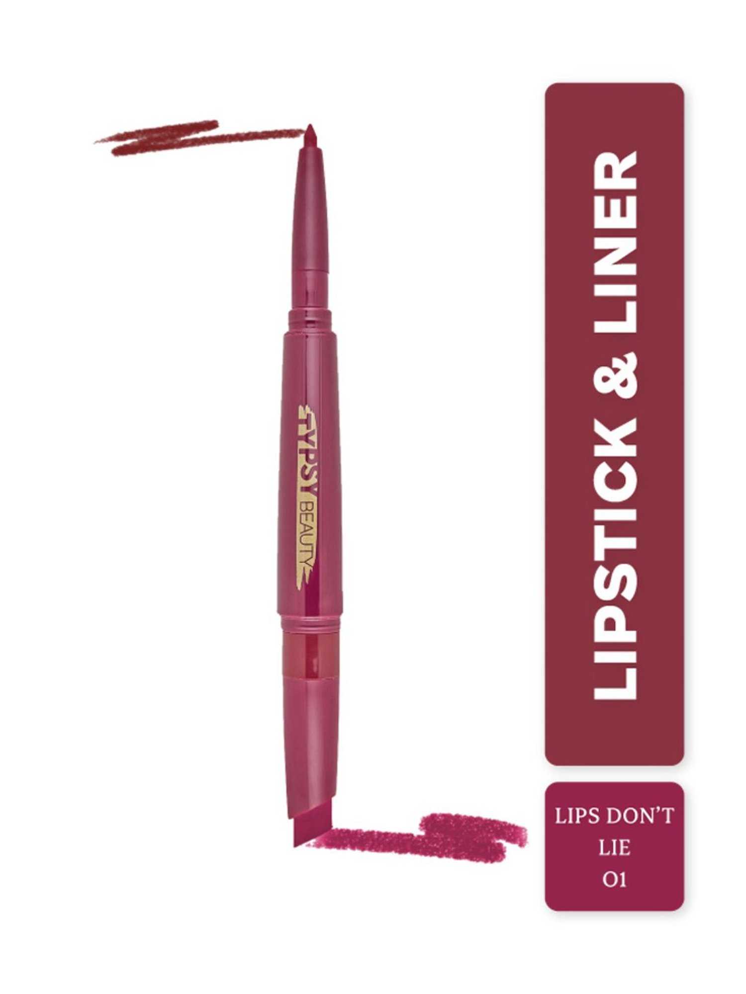 Typsy Beauty Twist & Pout Lipstick & Lip Liner Lips Don't Lie 01 - 0.91 gm