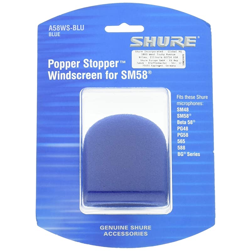 A58WSBLU Foam Windscreen for All  Ball Type Microphones Blue