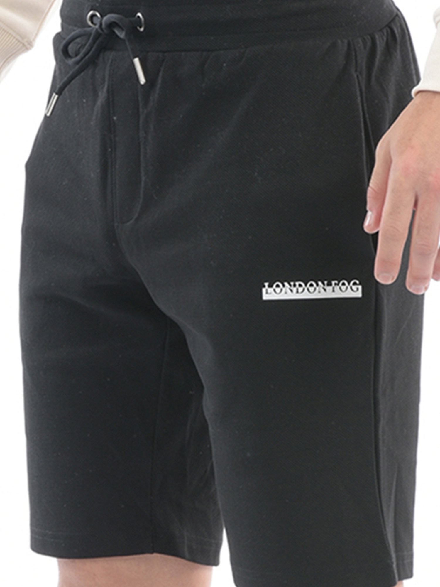 London Fog Black Regular Fit Shorts