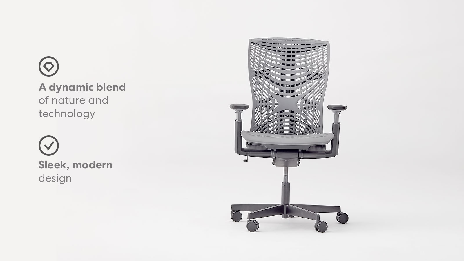 Autonomous Ergonomic Office Chair - ErgoChair Pro+ White Frame, Naked Grey TPE