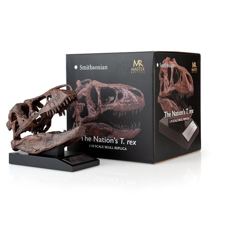 Master Replicas The Nation's T-Rex Skull Statue | 6-Inch Smithsonian Fossil Replica| 1:10 Scale