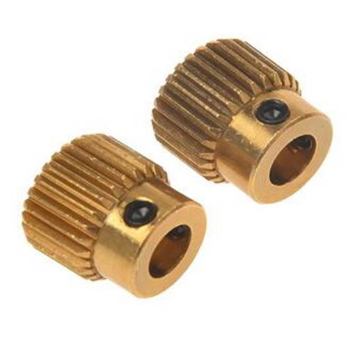 6PCS 26 TEETH Brass 3D Printer Extrusion Wheel Special Brass Wire Feed Wheel Gear