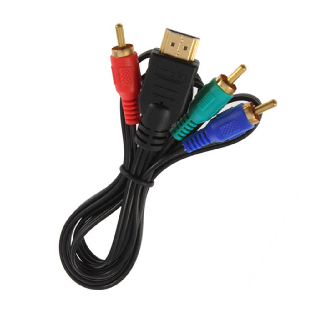 1M HDMI To 3 RCA AV Audio Video Cable Cord Adapter Convert Cable For TV HDTV DVD 1080P