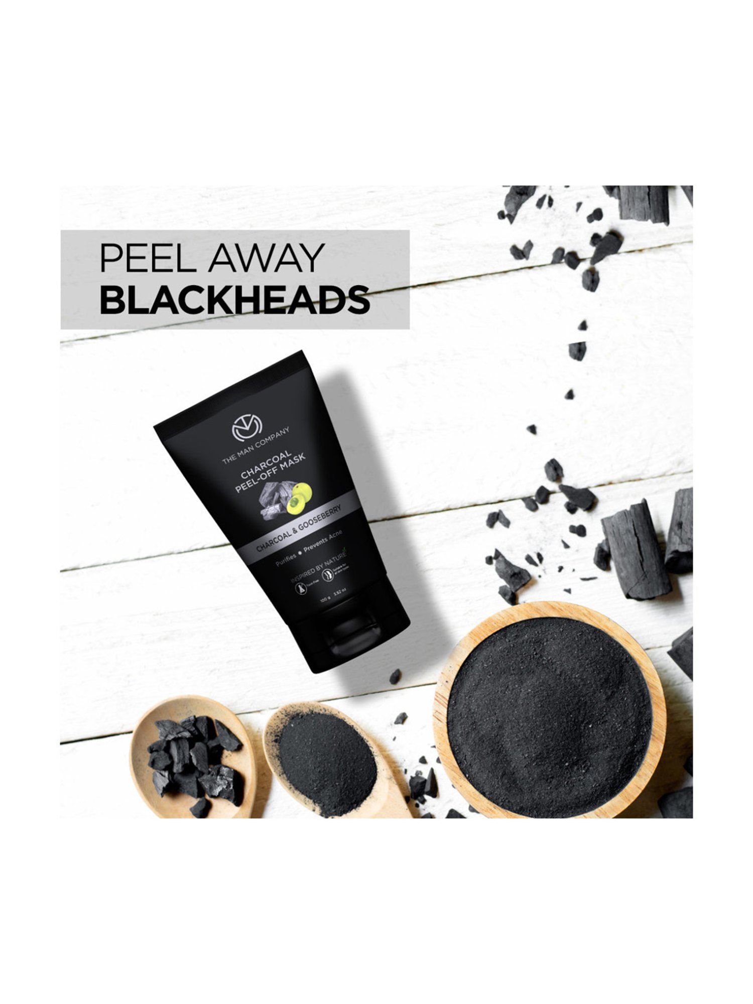 The Man Company Charcoal Peel Off Mask - 100 gm