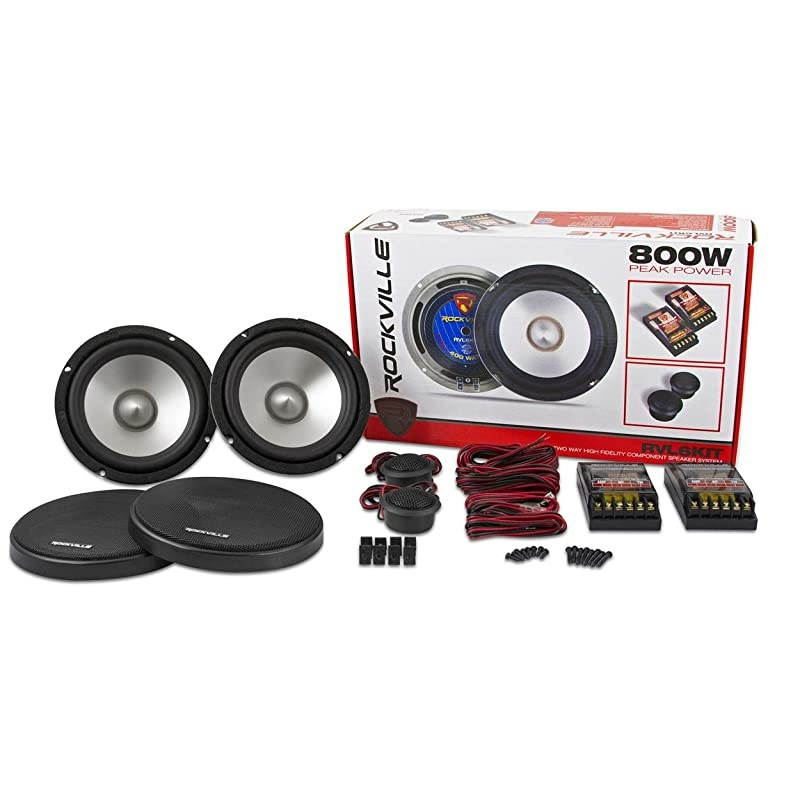 RVL6KIT 6.5" 800Watt/Pair Component Car Audio Speakers Aluminum Cone