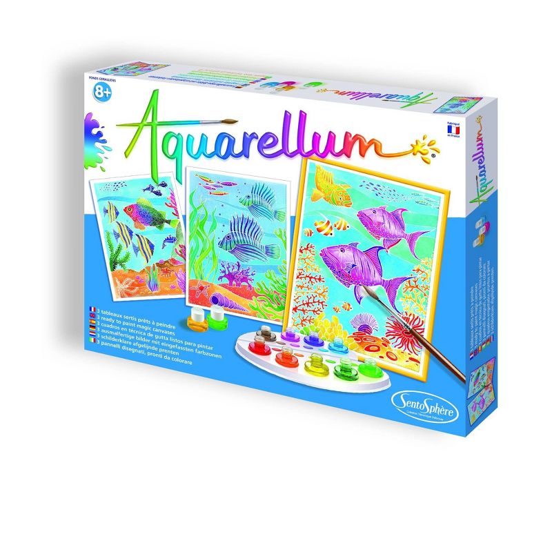15pc Aquarellum Coral Reefs Painting Kit - SentoSphere USA