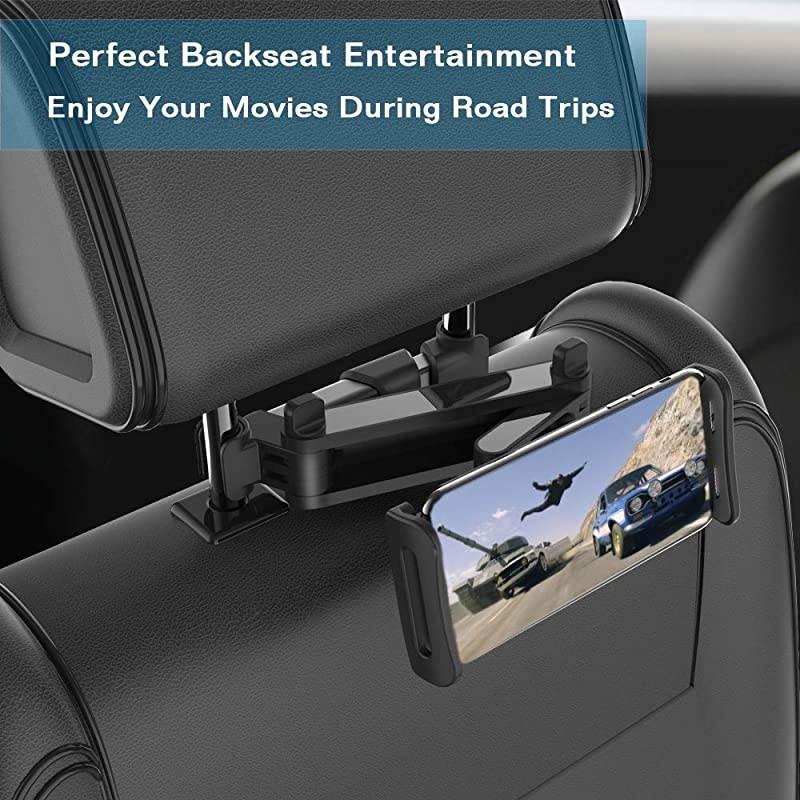 Headrest Mount Stretchable Backseat Seat MountTablet Headrest Holder Universal 360&deg; Rotating Adjustable for All 4106 cellphones Tablet Switch iPad iPad Air iPad MiniSamsung Galaxy ect