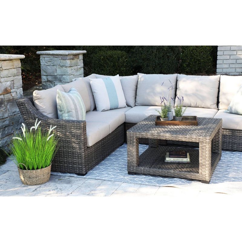 Alder Grey 5pc Sectional with Sunbrella - Canopy Home and Garden