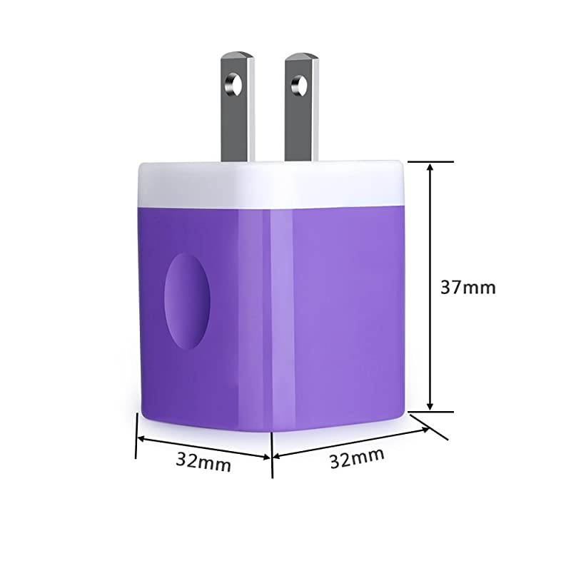 5 Pack USB Charger Wall Plug  Dual Port 21A USB Phone Charger Adapter Block Box Replacement Fast Charging Plug Compatible for iPhone Xs iPad Samsung Galaxy S20 Moto Google Pixel and More