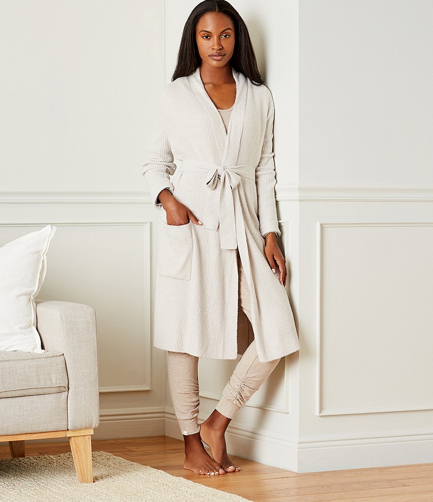 Barefoot Dreams CozyChic Light Ribbed Short Wrap Robe