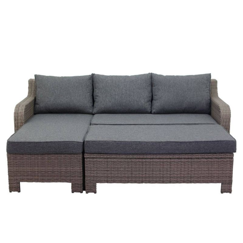 Canyon Bay 2pc Loveseat Daybed Combo - Gray - Courtyard Casual
