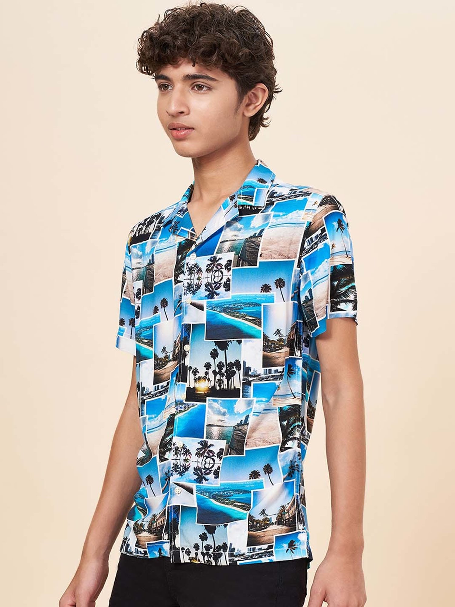 Coolsters by Pantaloons Kids Blue Printed Shirt