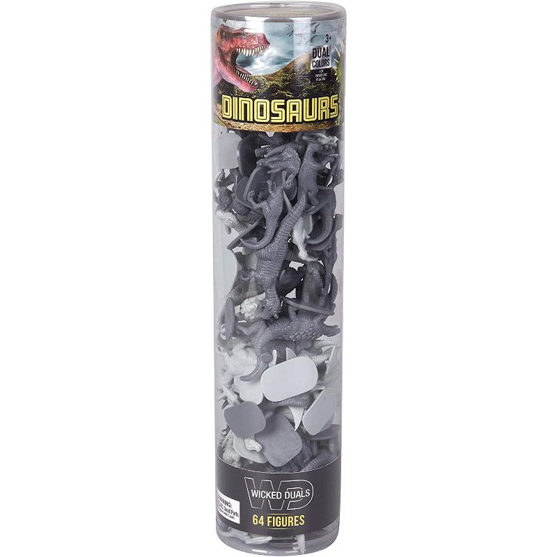 Hingfat Dinosaur Toy Figures Playset, 64 Pieces