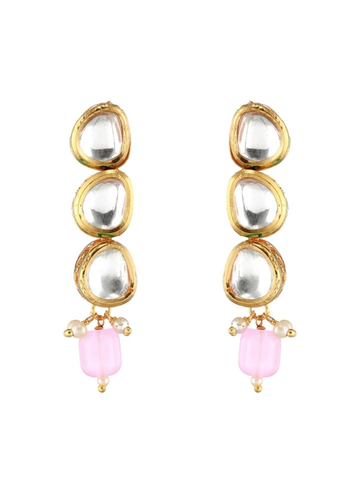 Aatmana Gold-Plated Multi Kundan Studded Necklace Set