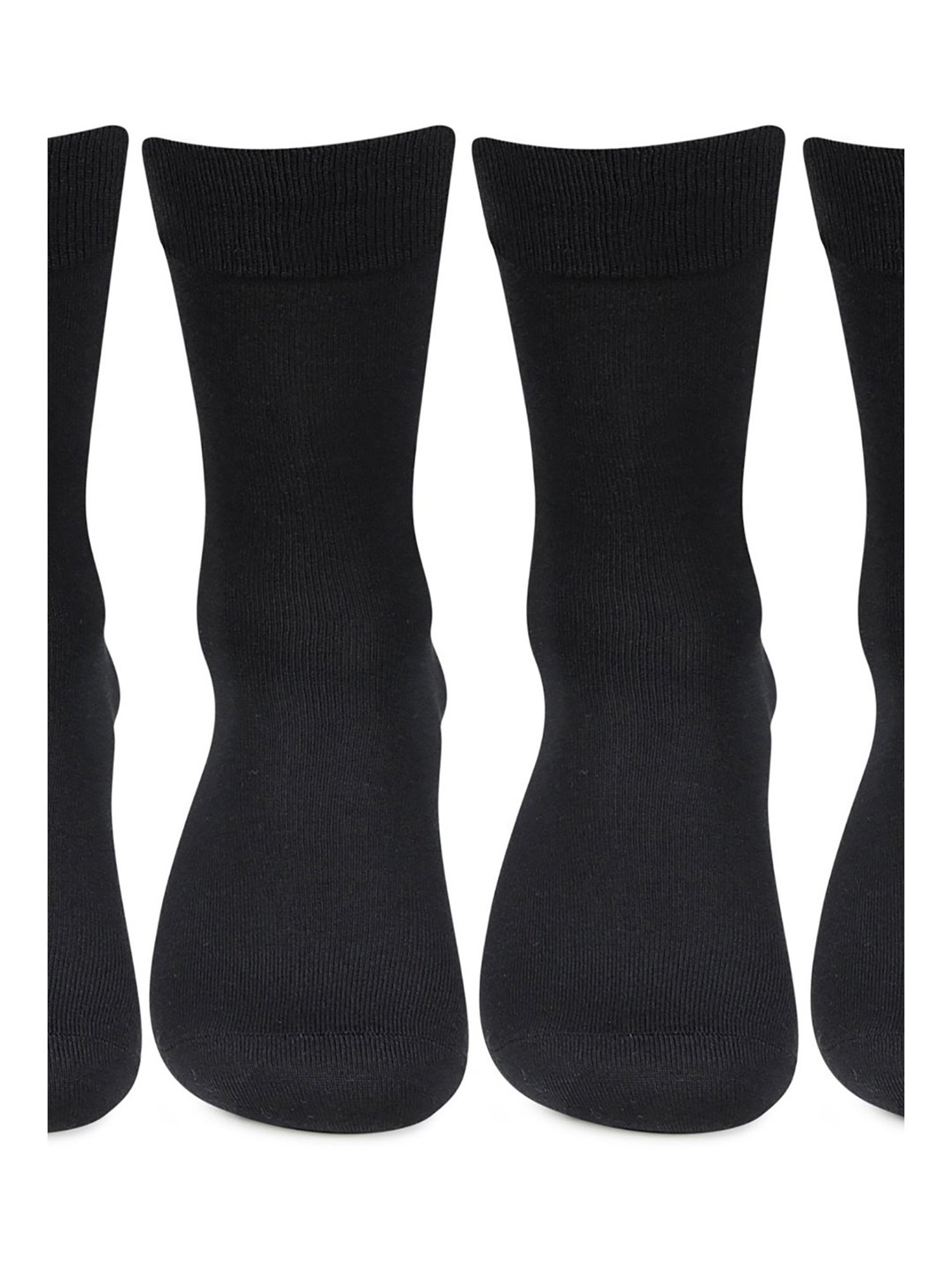 Bonjour Black Socks - Pack of 4