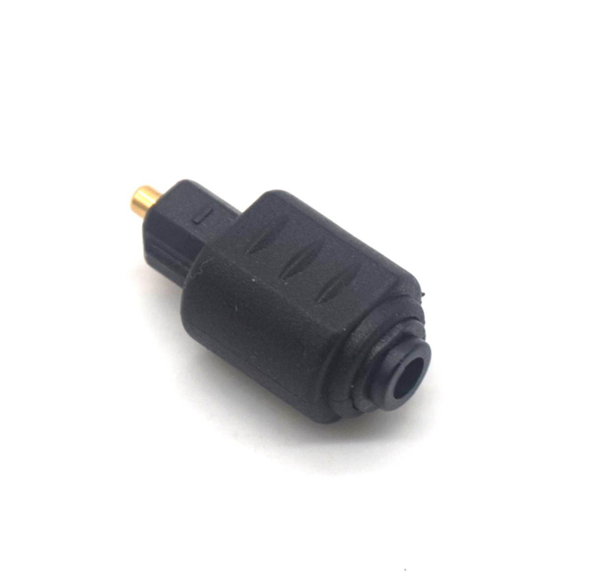 Plugadget 2PCS 3.5mm Black Mini Optical Audio Adapter Female Jack Plug to Digital Toslink Male Plug