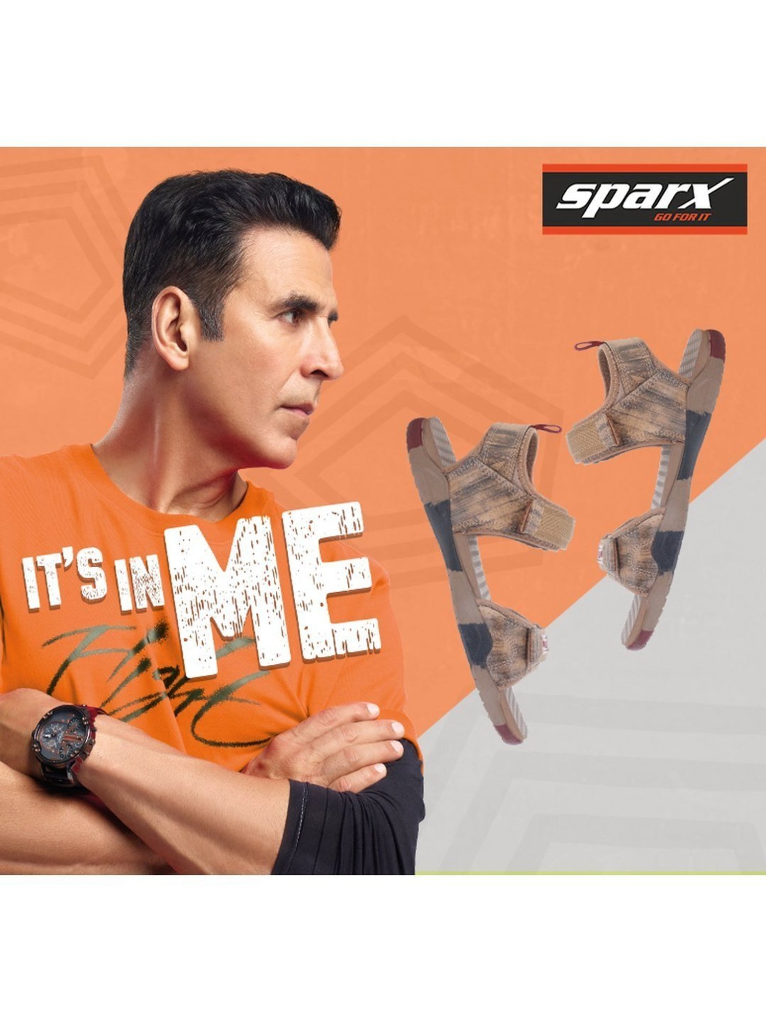 Sparx Men's Tan Floater Sandals