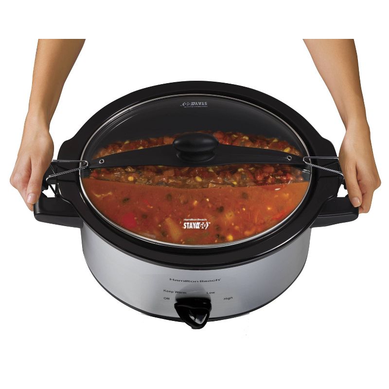Hamilton Beach Stay or Go 4qt Slow Cooker - Silver