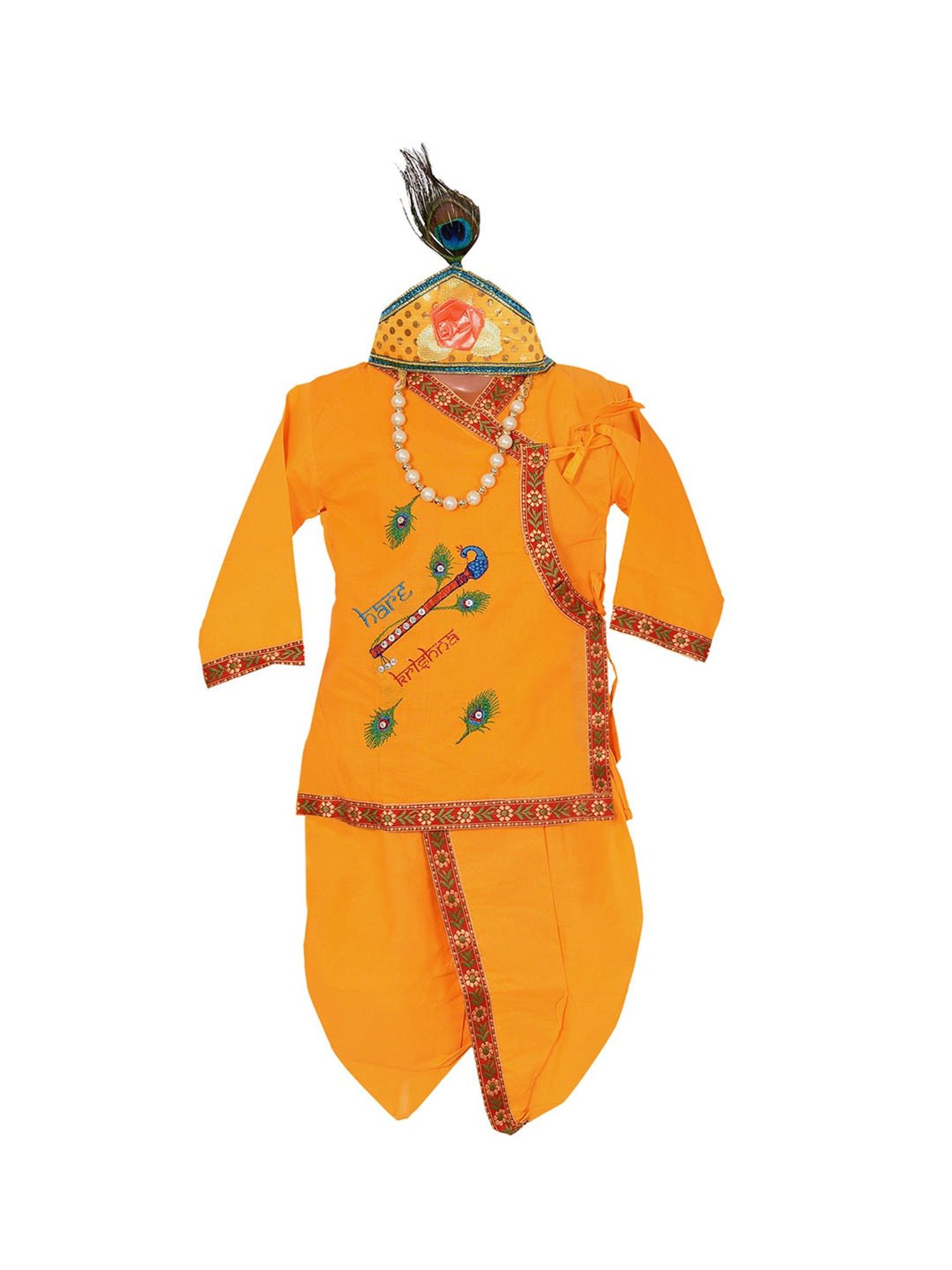 VASTRAMAY Kids Pink & White Floral Print Kurta Set