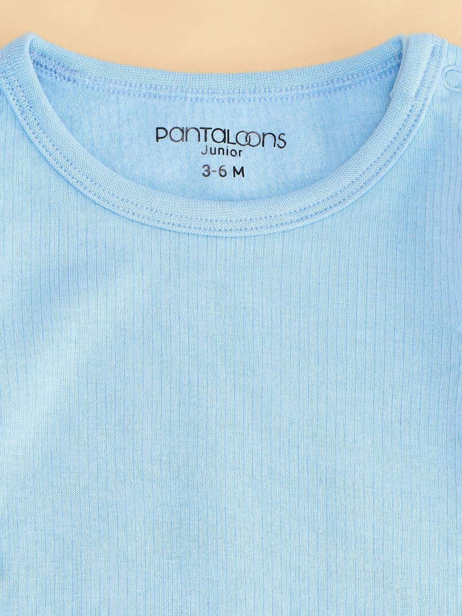 Pantaloons Baby Kids Blue Regular Fit Full Sleeves Thermal Set