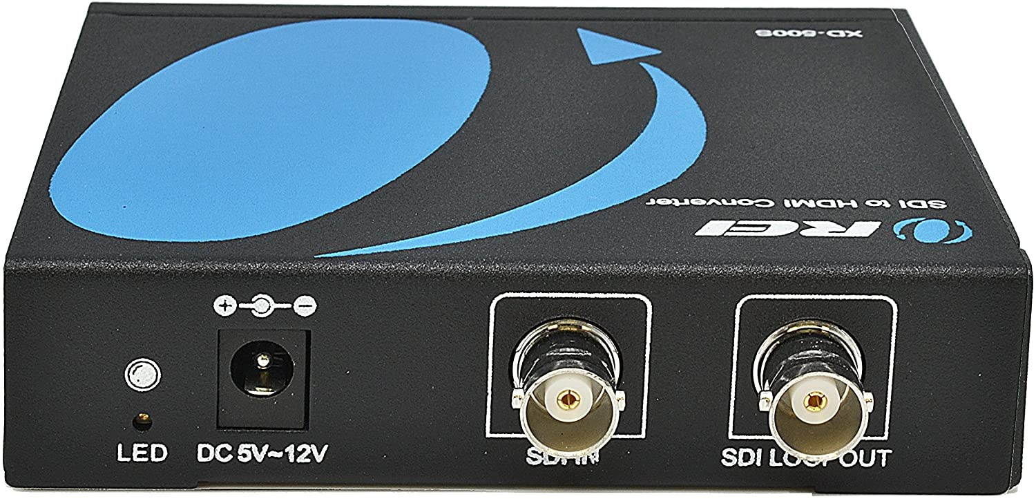 Premium SDI to HDMI Video Converter supports SDI, HD-SDI, SD-SDI, 3G-SDI with Coaxial audio input & SDI Loop Out (OREI XD-500S)