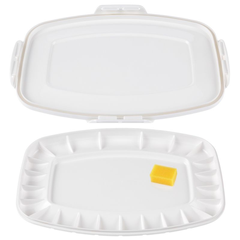 Soho Urban Artist Air Tight Mixed Media Color Palette - Stay Wet Palette For Acrylic Painting, Oil Colors, Water Colors, Alcohol Inks - Easy to Clean