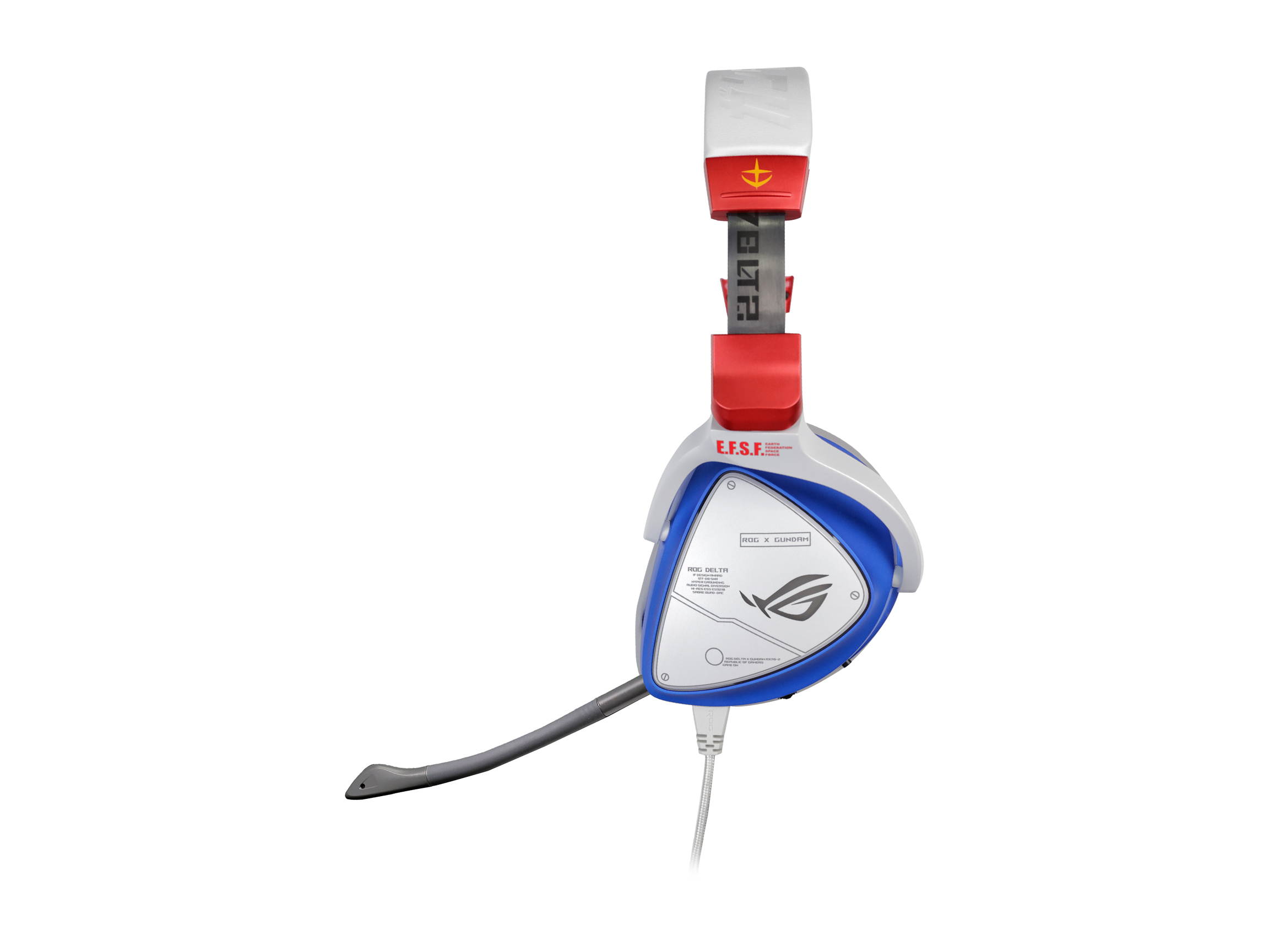 ASUS ROG Delta GUNDAM EDITION Gaming Headset (Limited Edition, AI Noise-Canceling Mic, Hi-Res ESS 9281 QUAD DAC, USB-C, AURA Sync, Lightweight, Compatible with Laptop, Consoles, and Smart Devices)