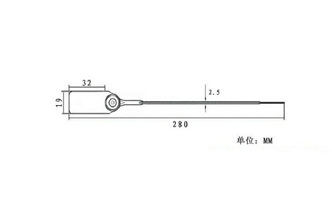 WWH-100pcs Colorful 280mm Plastic Seals /Shi Blockade/container Security Seals Tanker 280b/cable Tie Plate
