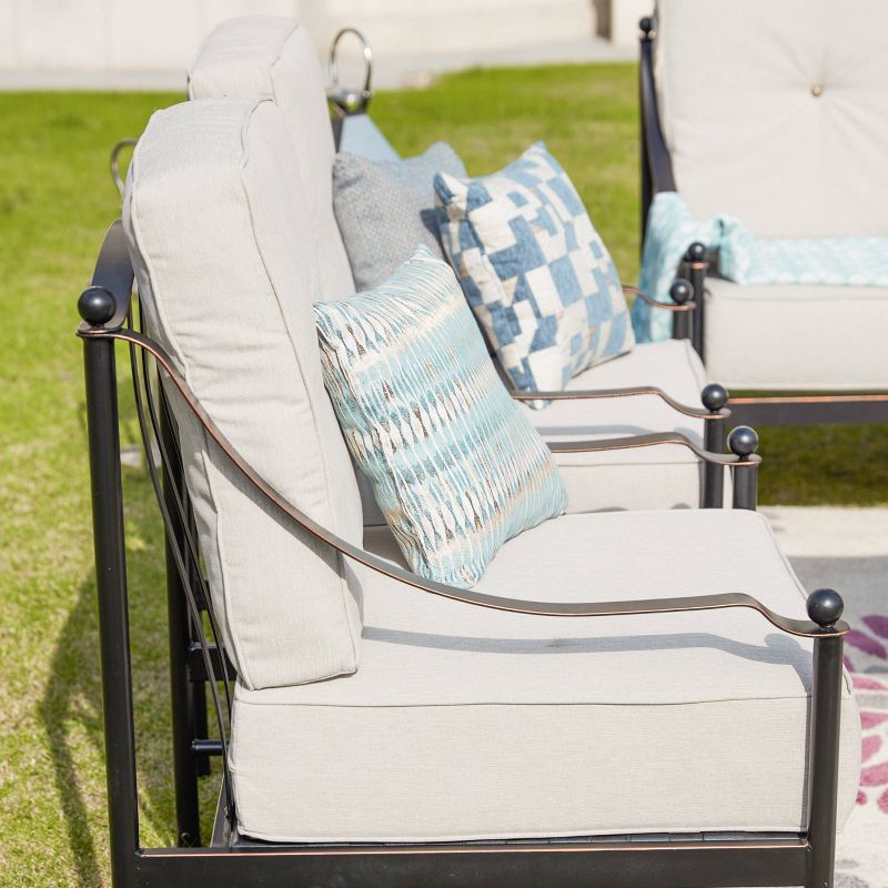 8pc Iron Frame Outdoor Patio Seating Set - Patio Festival