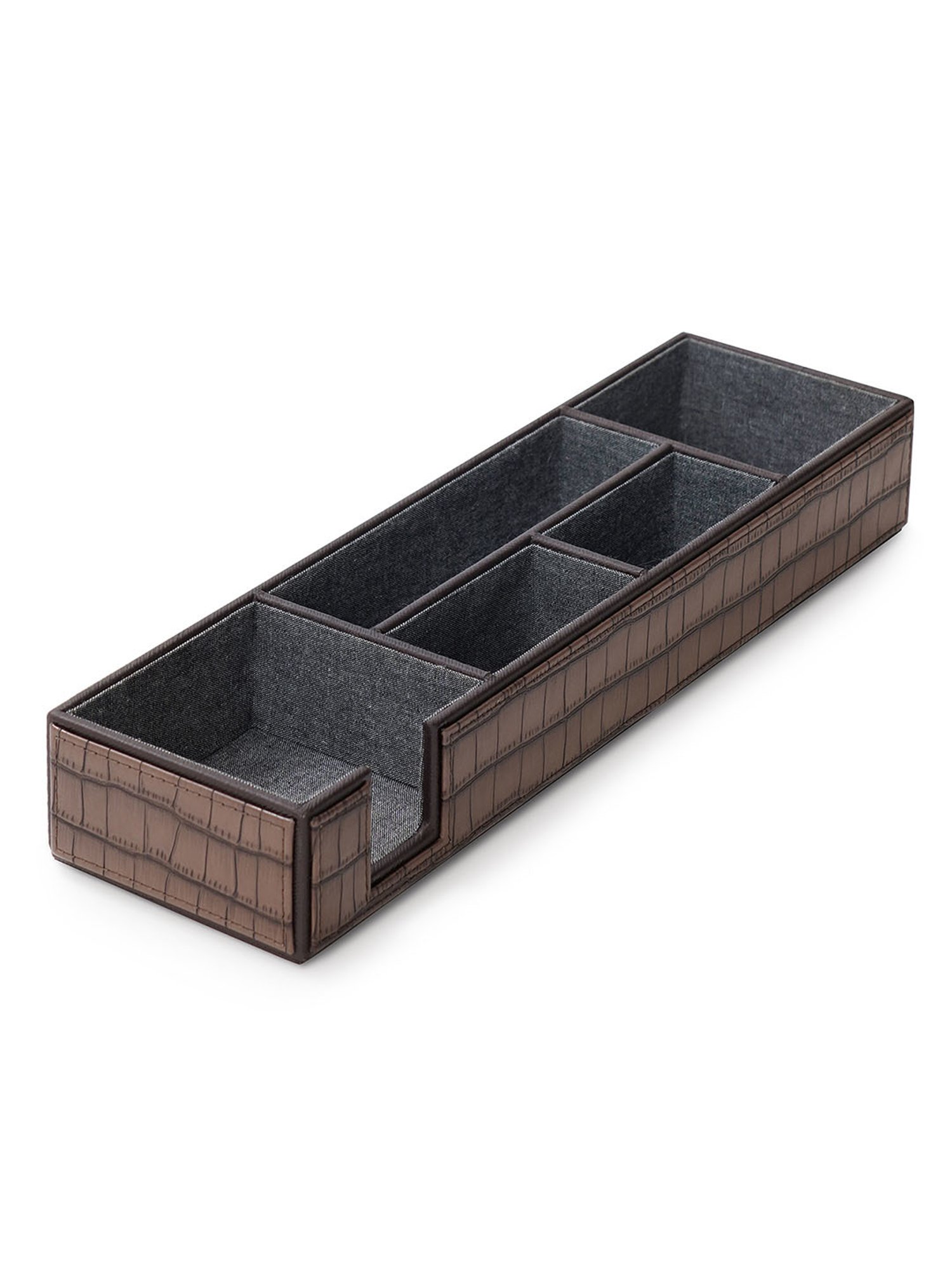 Pure Home and Living Brown Leather Organisers