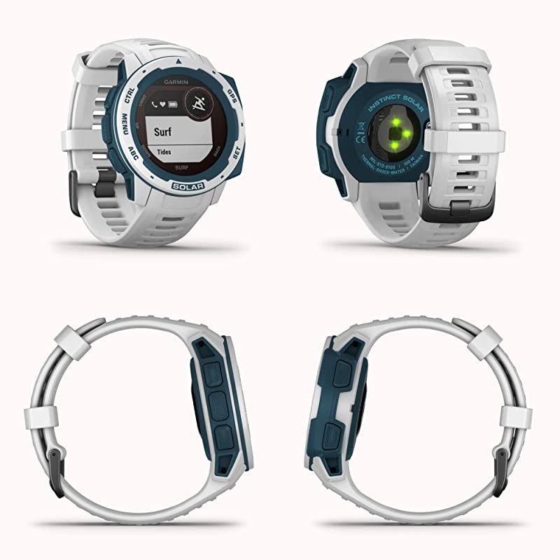 Garmin Instinct Solar Surf Edition Premium GPS Smartwatch with Included  Power Bank Bundle (Cloudbreak)