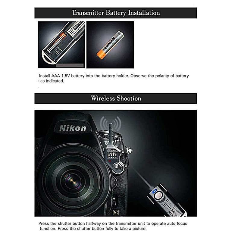 RFN4s Wireless Remote Shutter Release for Nikon Transmitter and Receiver