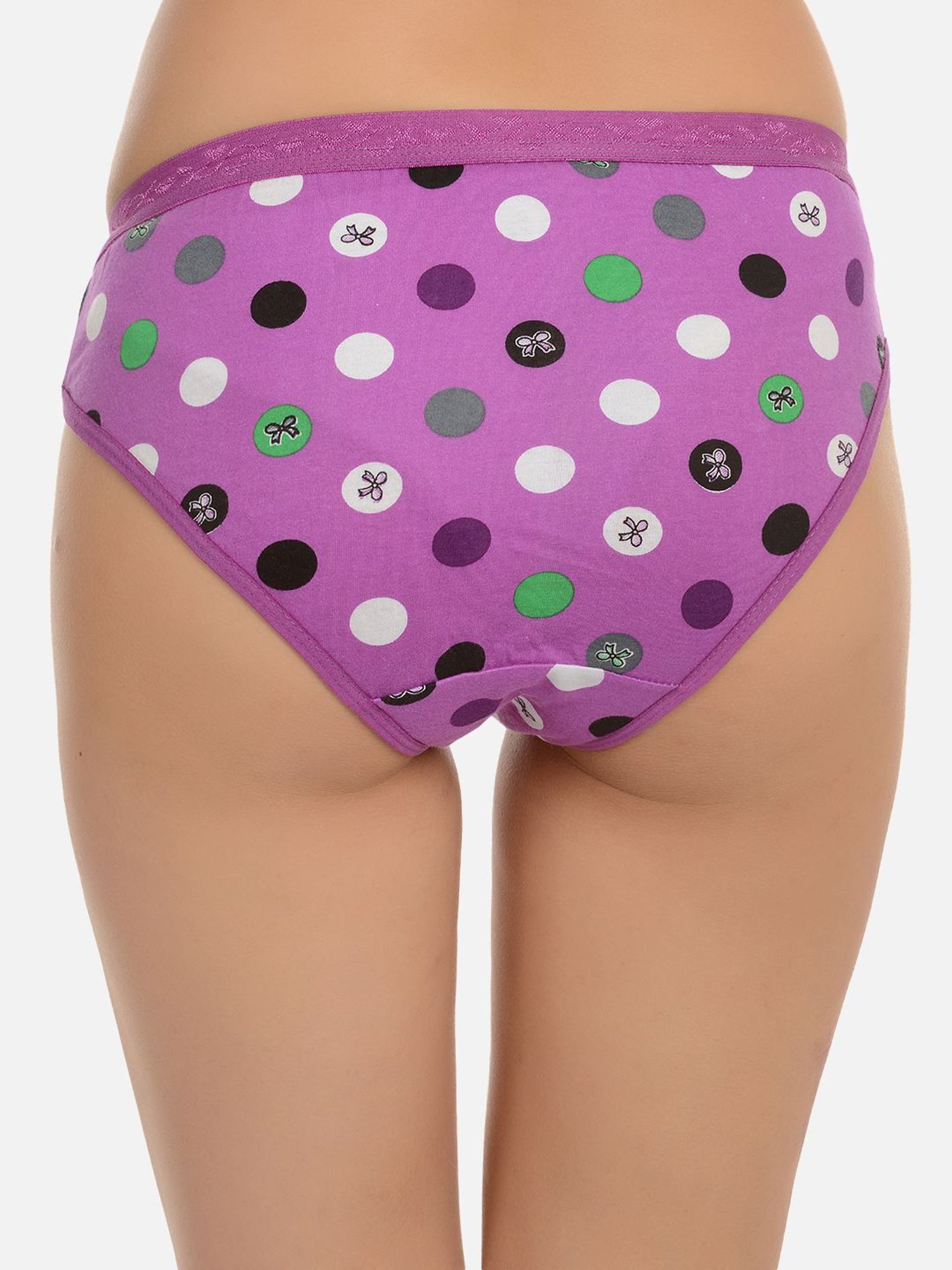 Mod & Shy Purple Polka Dot Hipster Panty