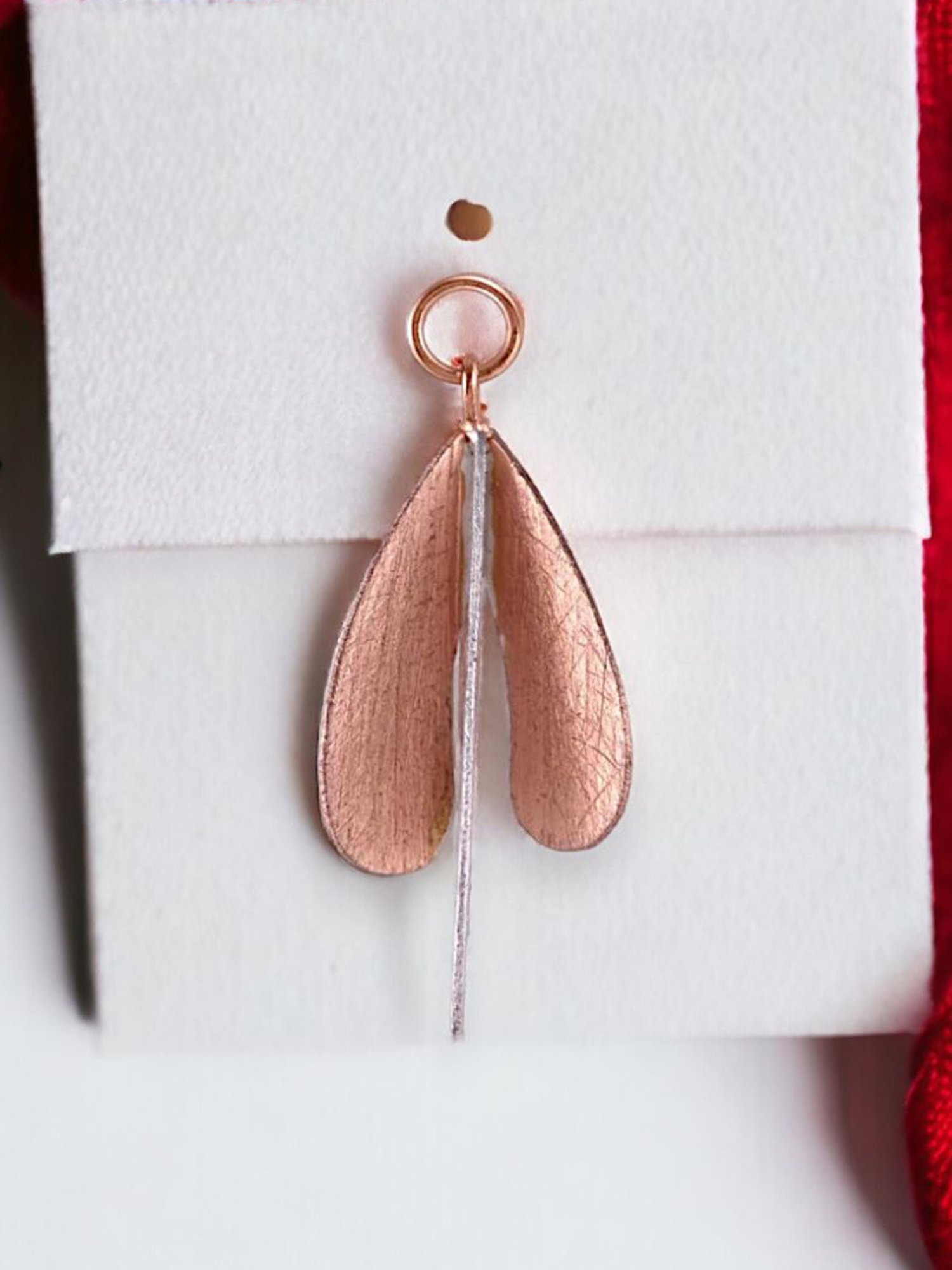 Rihi by P.C. Chandra Jewellers 925 Silver Rose Gold Petals Pendant with Earring Set for Women