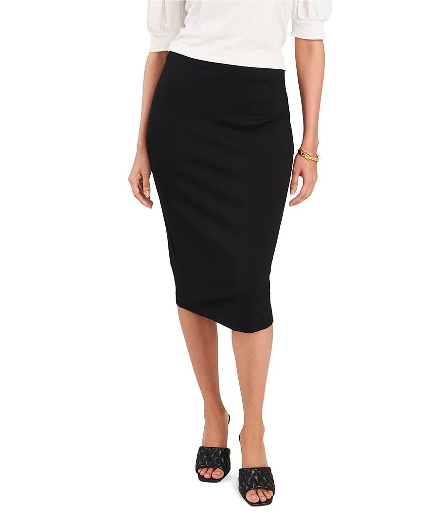 Vince Camuto Petite Size High Rise Ponte Pencil Skirt