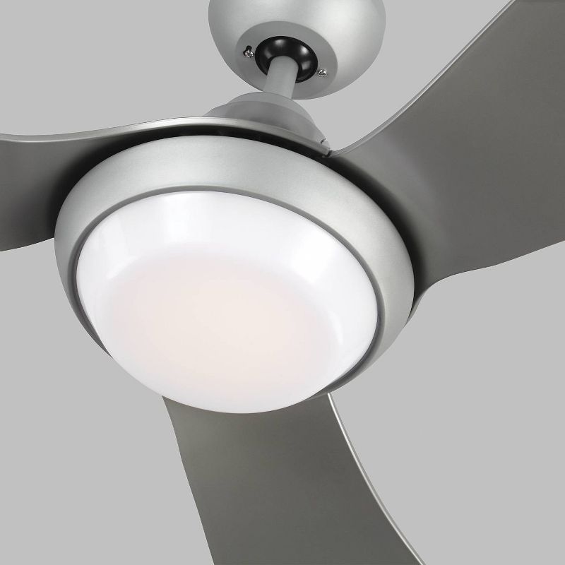 52" Casa Vieja Modern Rustic 3 Blade Ceiling Fan with Remote Brushed Nickel Natural Wood House Bedroom Living Room Home Kitchen