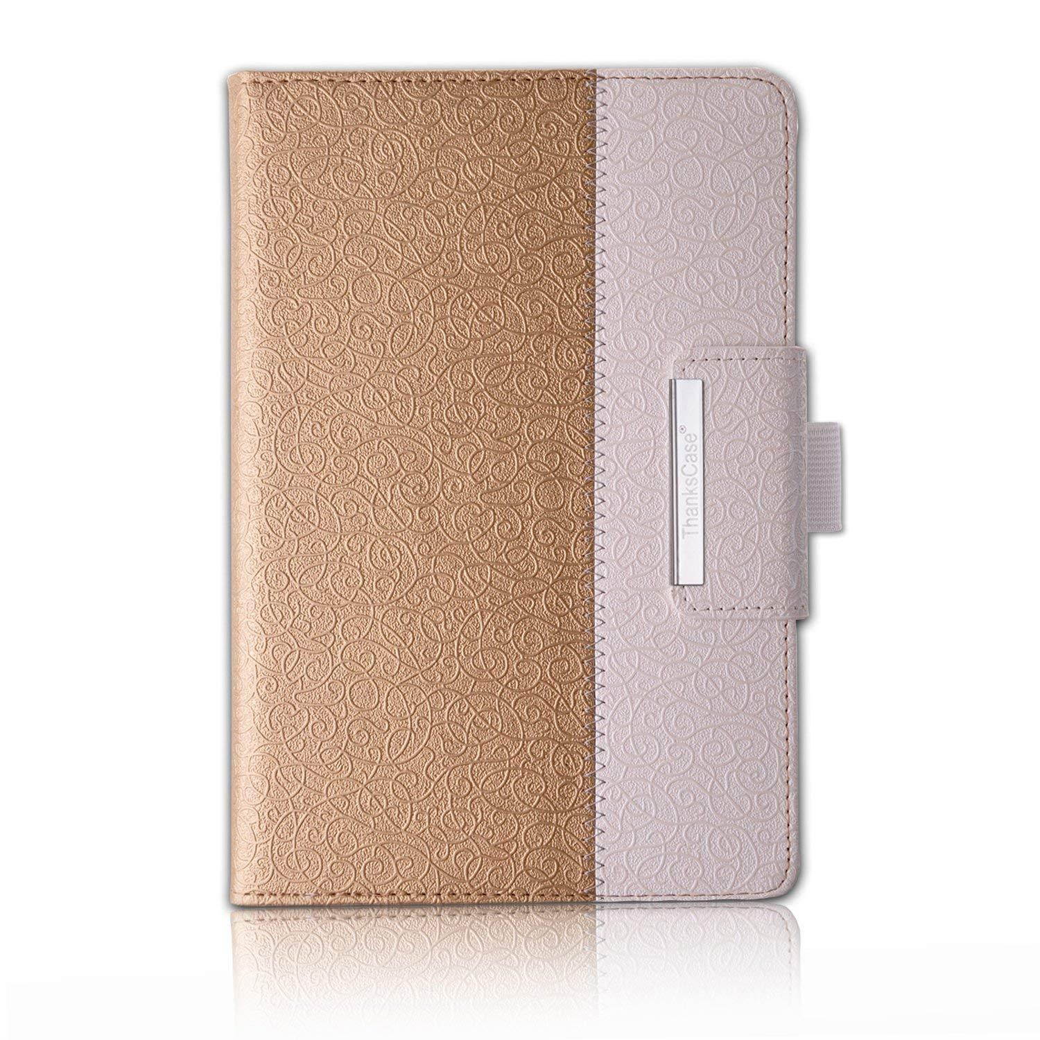 iPad Pro 10.5 Case,Thankscase Rotating Case Cover for iPad Pro 10.5 with Wallet Pocket with Hand Strap with Auto Sleep/Wake for New iPad Pro 10.5 Inch 2017 Release.(Gold)