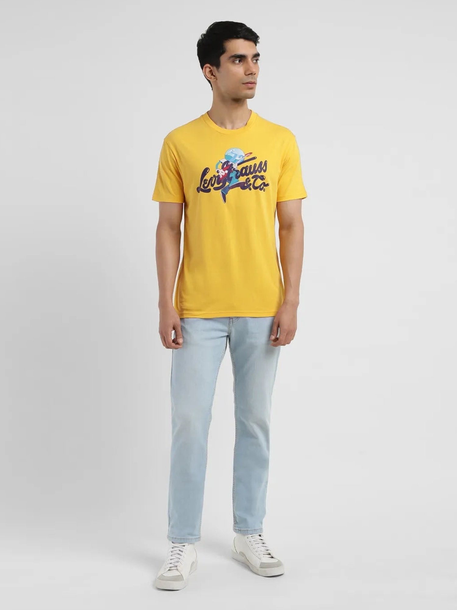 Levi's Yellow Regular Fit Printed T-Shirt