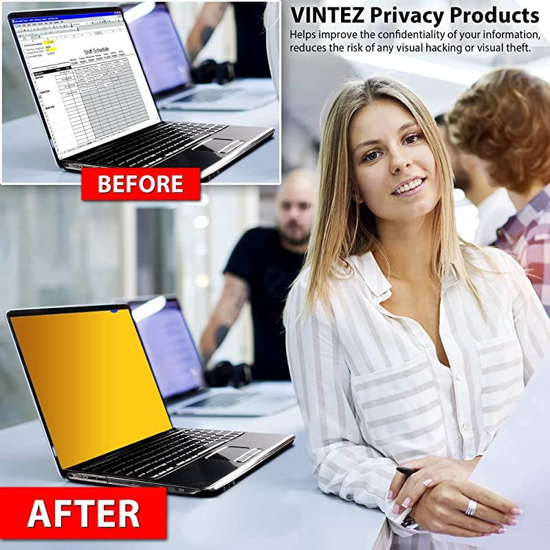 140 Inch Gold Computer Privacy Screen Filter for Widescreen Laptop Notebook AntiScratch Protector Film for Data confidentiality 169 Aspect Ratio