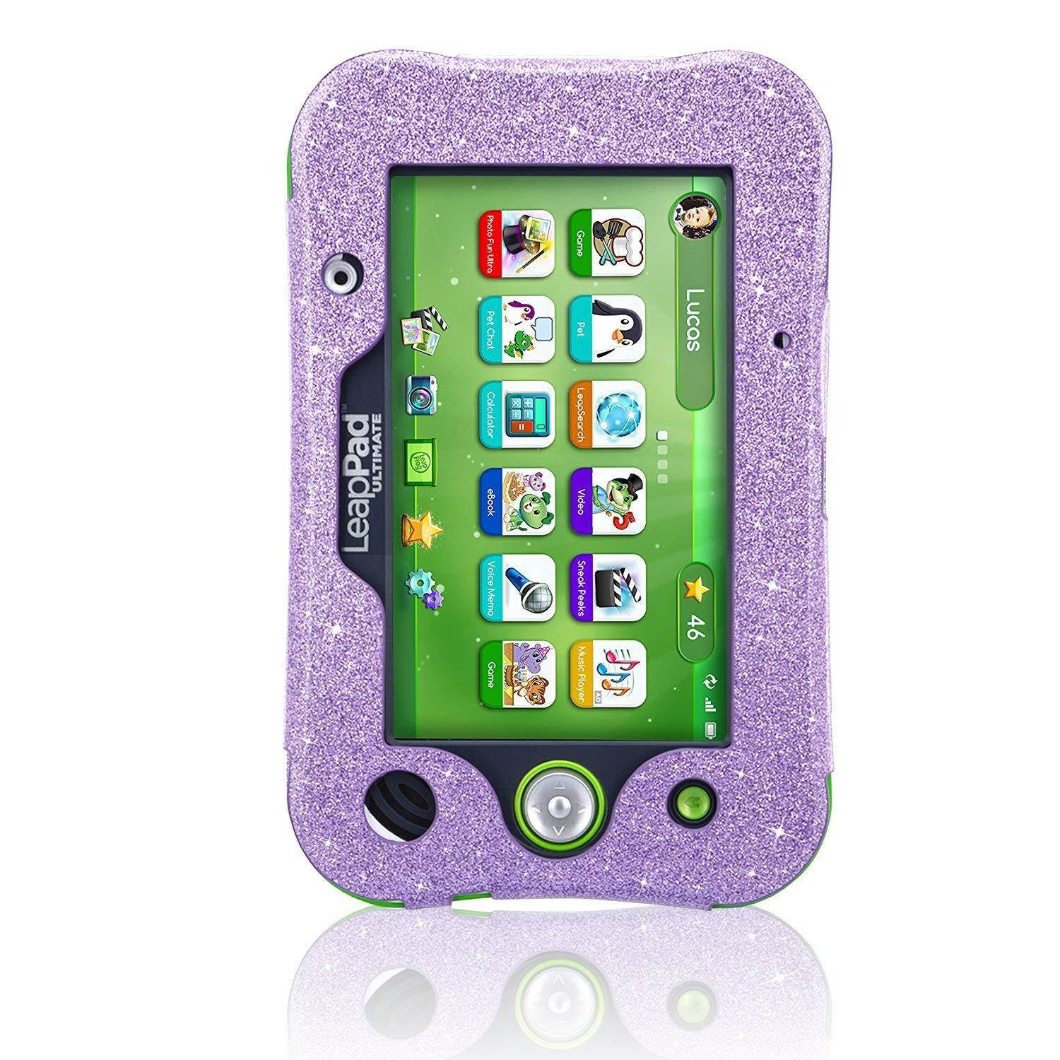 LeapPad Ultimate Case, ACdream Leather Tablet Case for LeapPad ACdream Kids Learning Tablet(2017 release), (Purple Star of Paris)