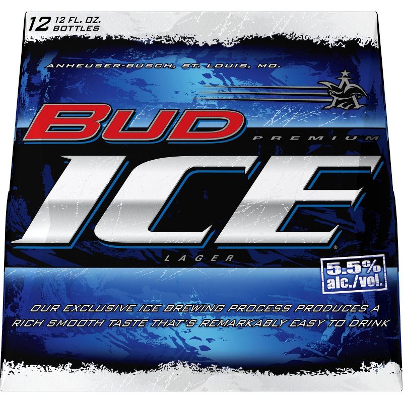 Bud Ice Premium Beer - 12pk/12 fl oz Bottles
