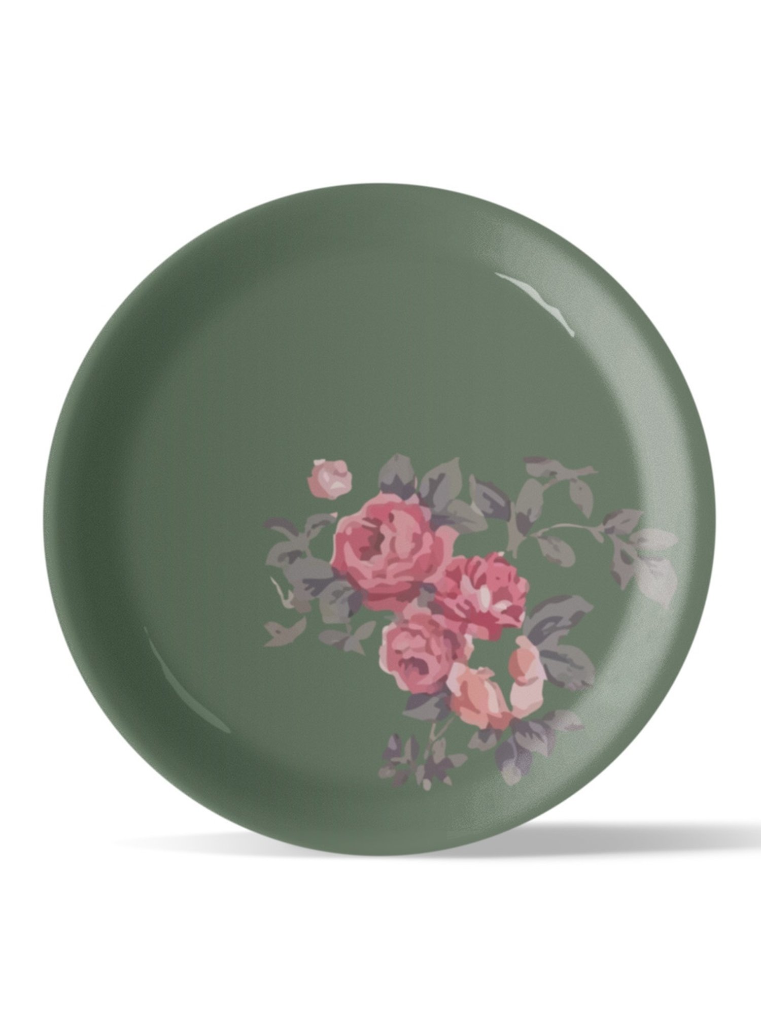 Nestroots English Flaura Printed Multicolor Porcelain Wall Plate