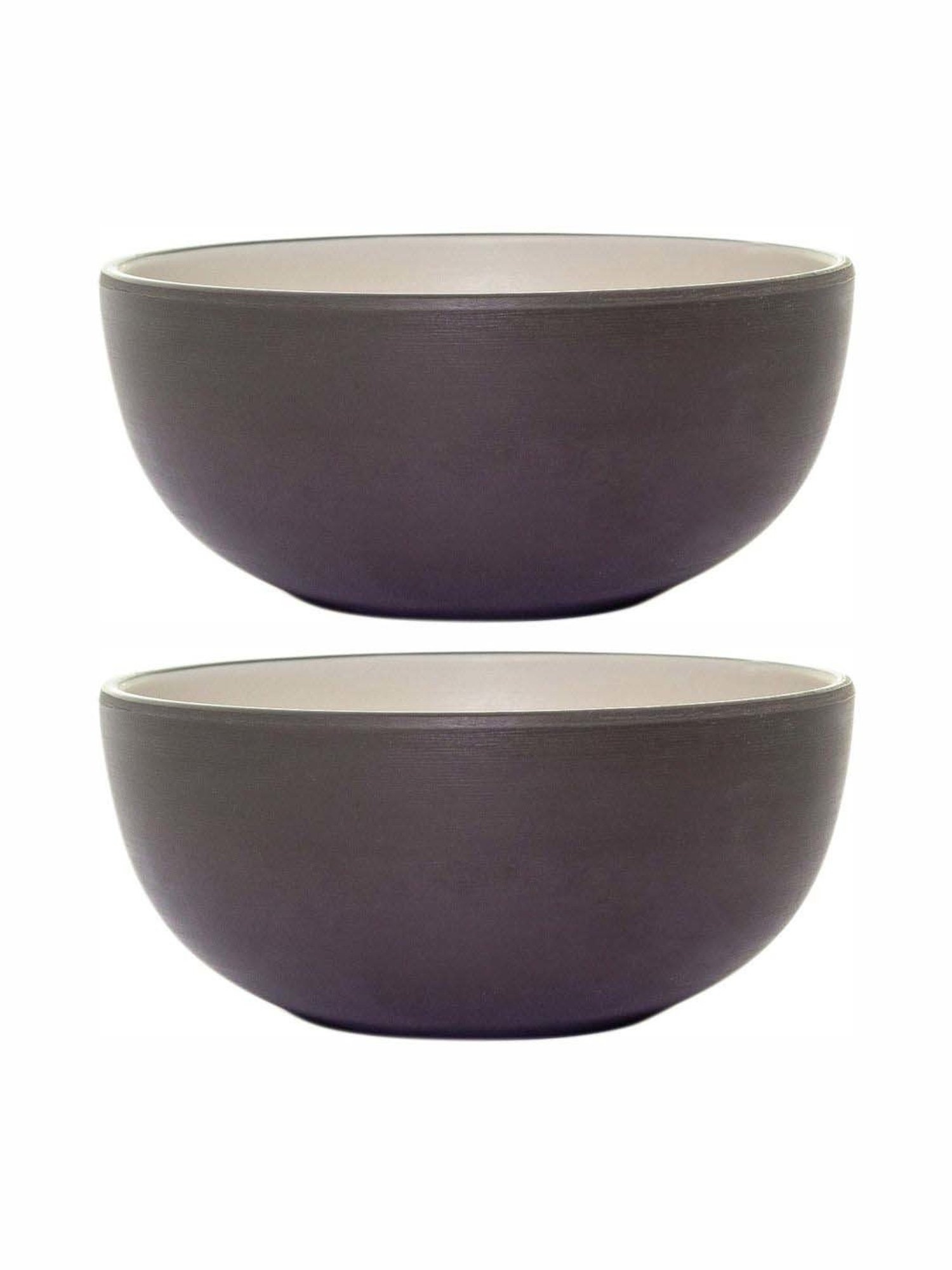 Servewell Cons. Green Black Melamine 14.5 cm 2 Tone Serving Bowls (0.66 L) - Set of 2