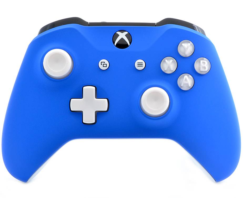 "Soft Touch Photon Blue" Xbox One S UN-MODDED Custom Controller Unique Design (with 3.5 jack)