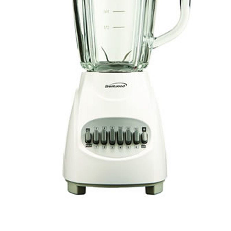 Brentwood 12 Speed Blender Glass Jar -White