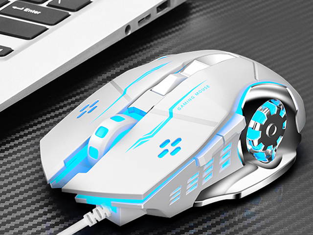 AULA S20 Gaming Mouse Marco Programmable Cool Lighting USB Optical Mouse Gaming for PC Laptop Computer