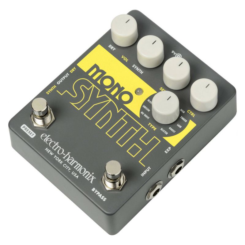 Electro Harmonix Guitar Mono Synth Effects Pedal Includes Power Supply